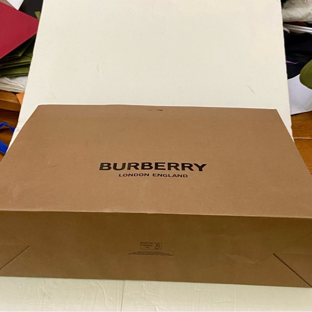 One Burberry Large Brown Gift Bag 12in x 16.5in x 5in
