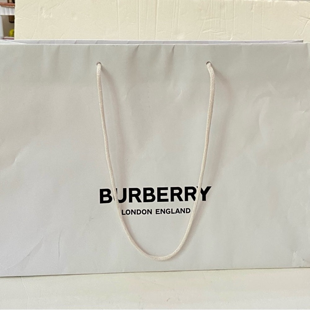 One Burberry Large White Gift Bag 12in x 16.5in x 5in