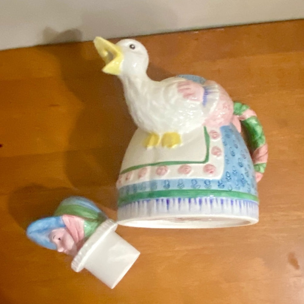 Vintage, Rare, Stafford Mother Goose Figural Teapot