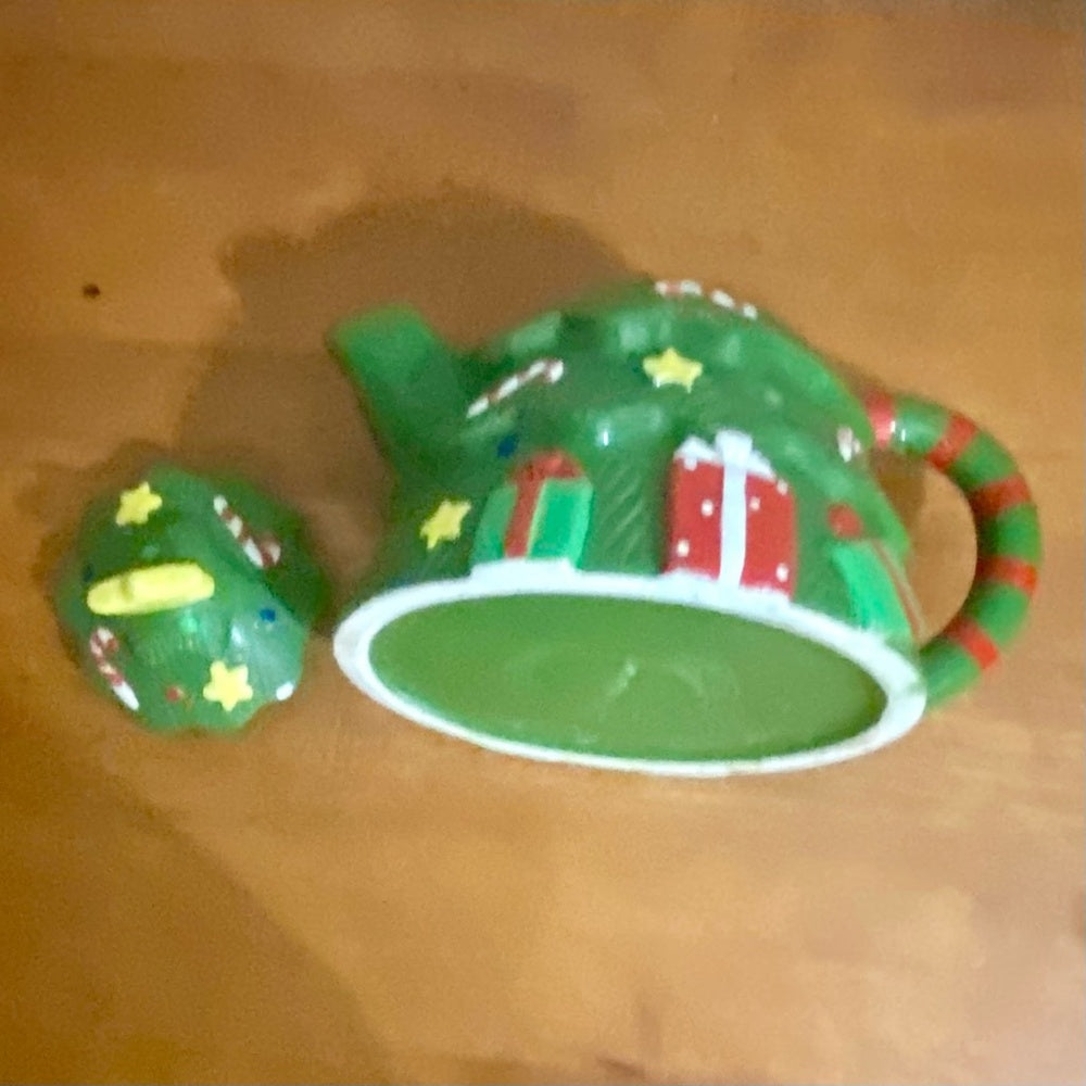 Vintage, Rare, Christmas Tree Figural Teapot