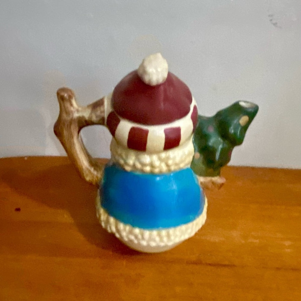 Vintage, Rare, Enesco Snowman Figural Teapot