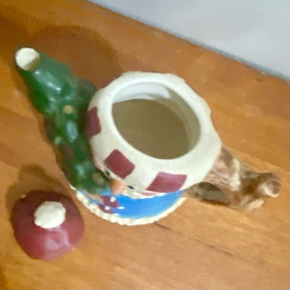 Vintage, Rare, Enesco Snowman Figural Teapot