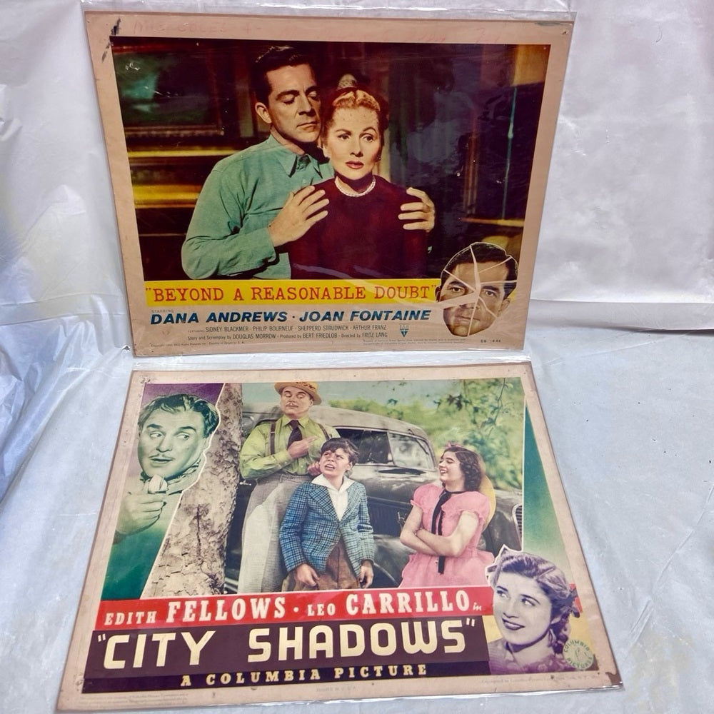 Beyond a Reasonable Doubt (1956) and City Shadows (1938) Movie Posters