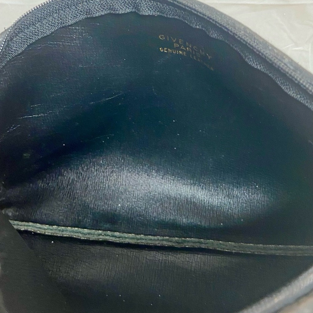 Vintage, Rare, Small Black Leather Crossbody Bag 7in x 4in x 1.5in