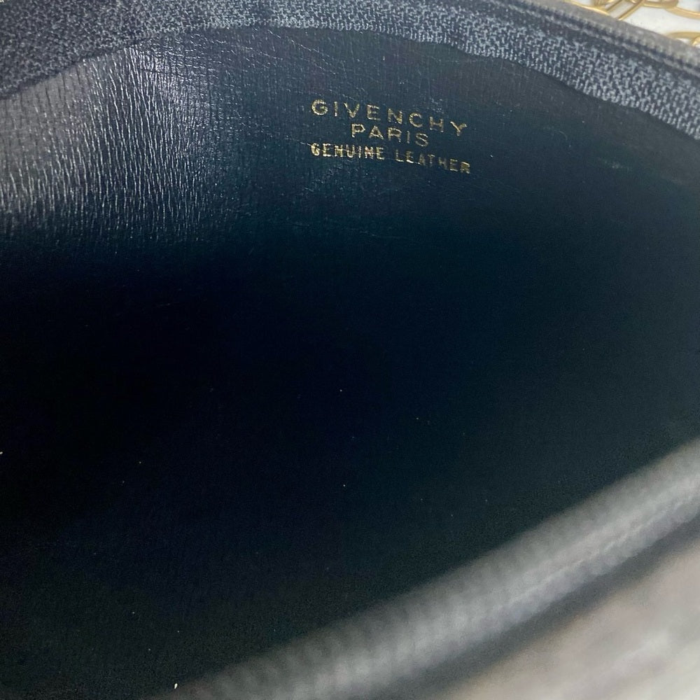 Vintage, Rare, Small Black Leather Crossbody Bag 7in x 4in x 1.5in