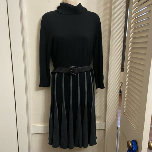 Spense Black and Gray Sweater Dress Size Small