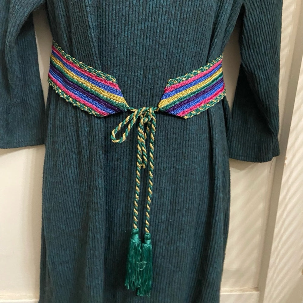 No Boundaries Teal Pullover Mini Sweater Dress (XL)