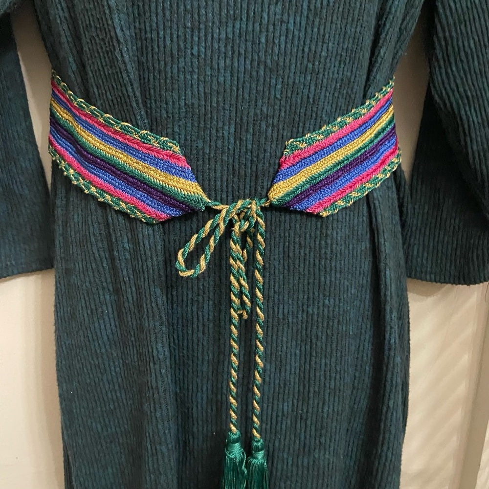 No Boundaries Teal Pullover Mini Sweater Dress (XL)