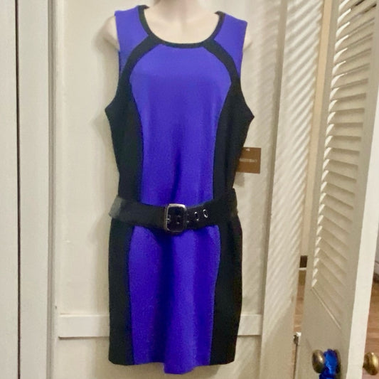 Ellen Tracy Purple and Black Dress Size 12