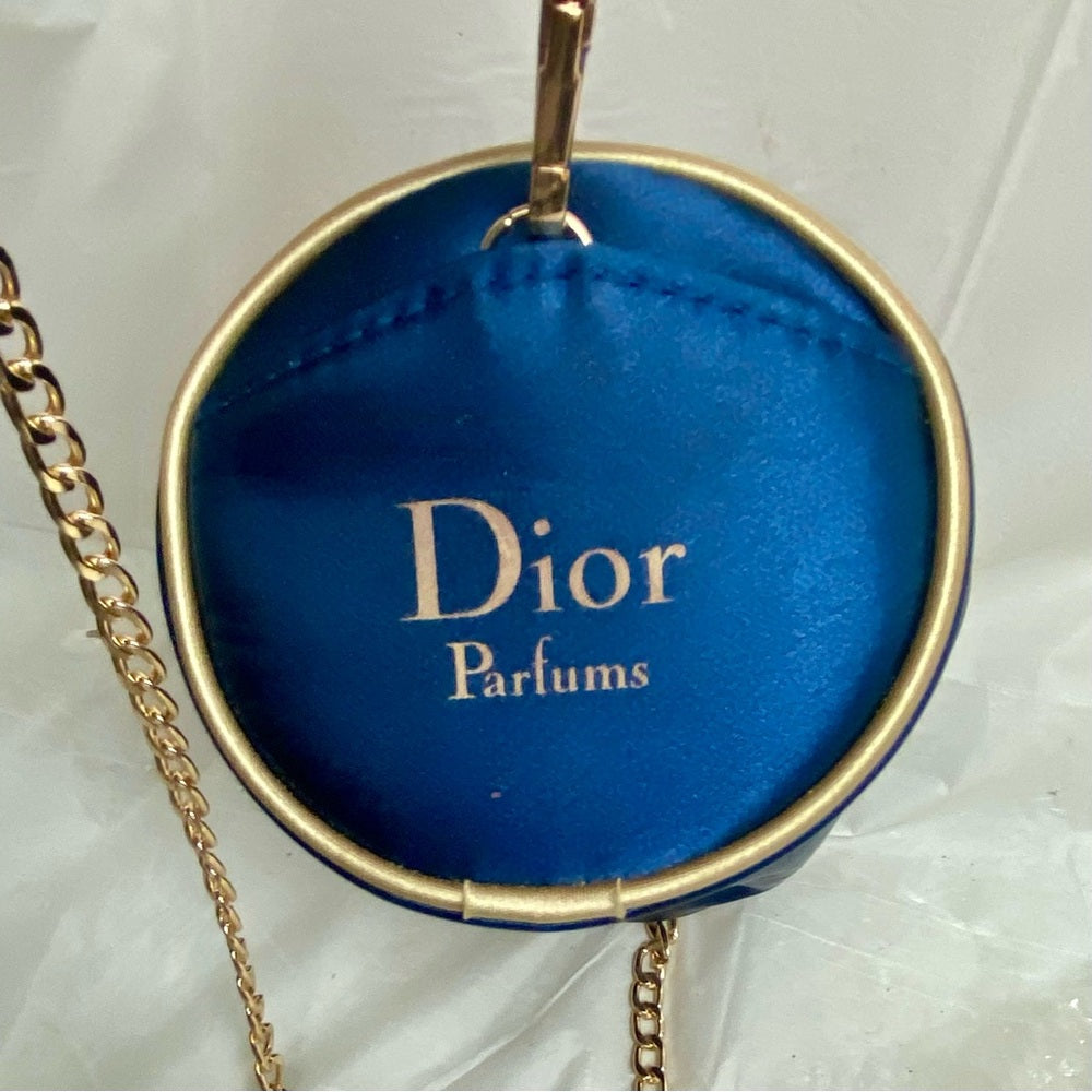 Dior Blue Cosmetic- Parfum Crossbody Bag 7in x 3.5in D