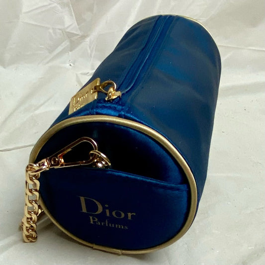 Dior Blue Cosmetic- Parfum Crossbody Bag 7in x 3.5in D