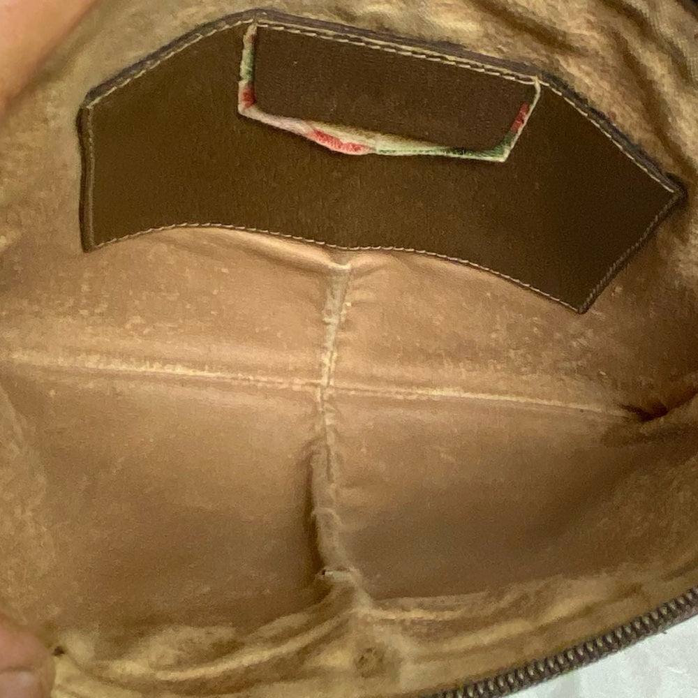 Vintage, Gucci, Small Brown Coated Canvas Sherry Line Shoulder-Crossbody Bag