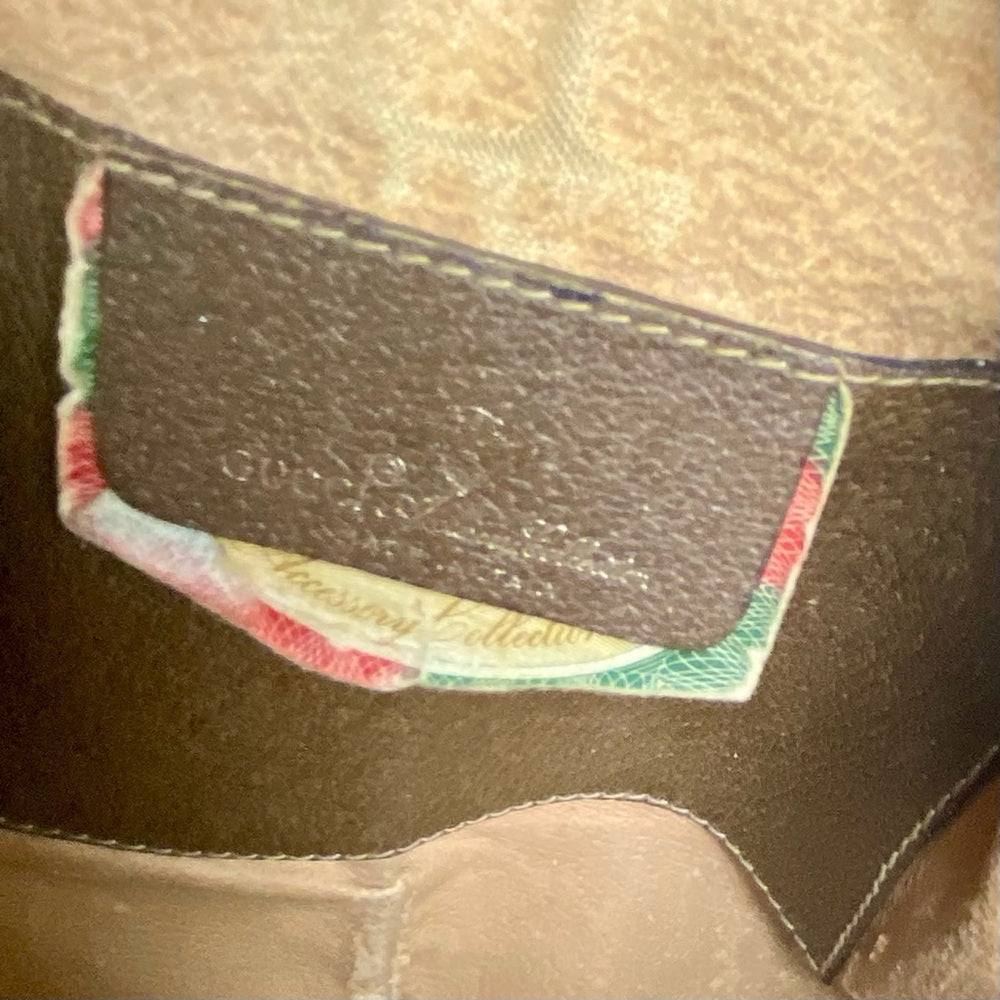 Vintage, Gucci, Small Brown Coated Canvas Sherry Line Shoulder-Crossbody Bag