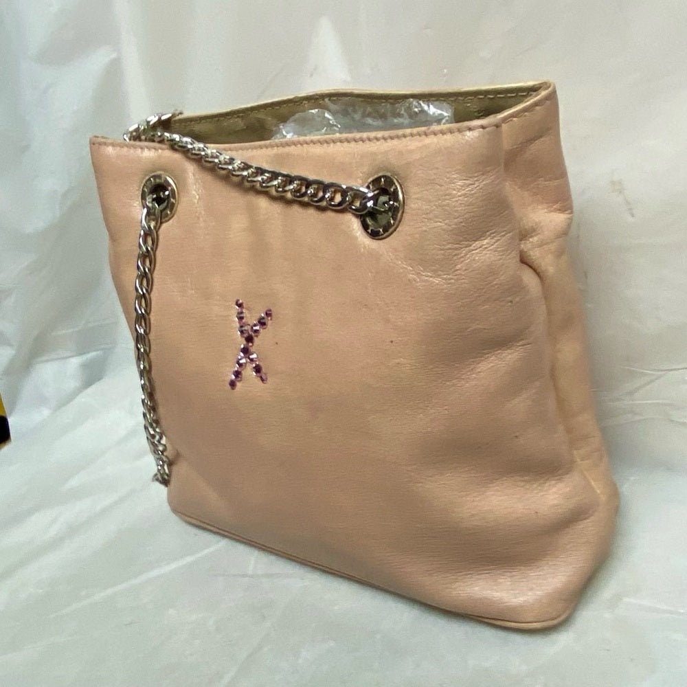 Paloma Picasso- Tiffany’s Designer, Italy Pink Leather-Shoulder- Crossbody Bag