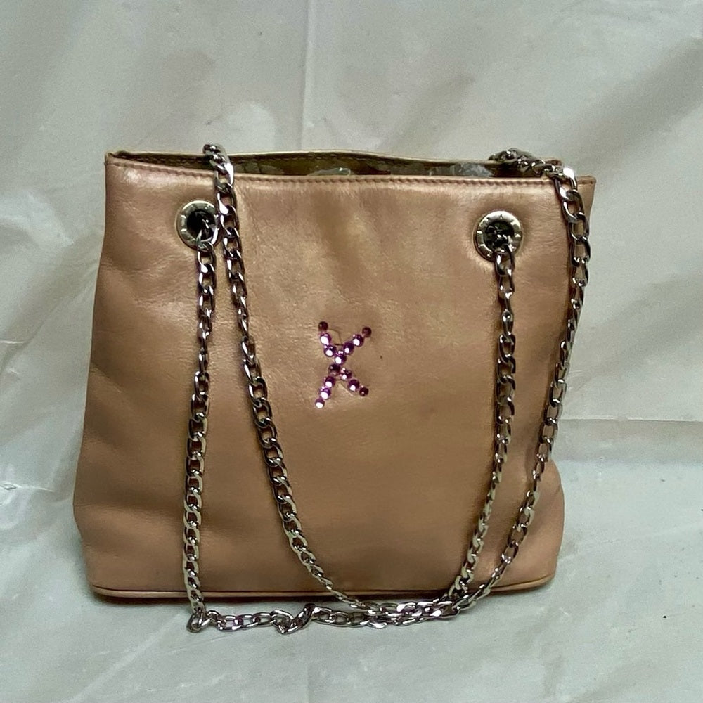 Paloma Picasso- Tiffany’s Designer, Italy Pink Leather-Shoulder- Crossbody Bag