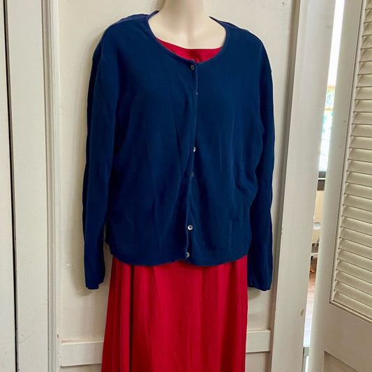 Forever Dark Blue Sweater Cardigan (XL)