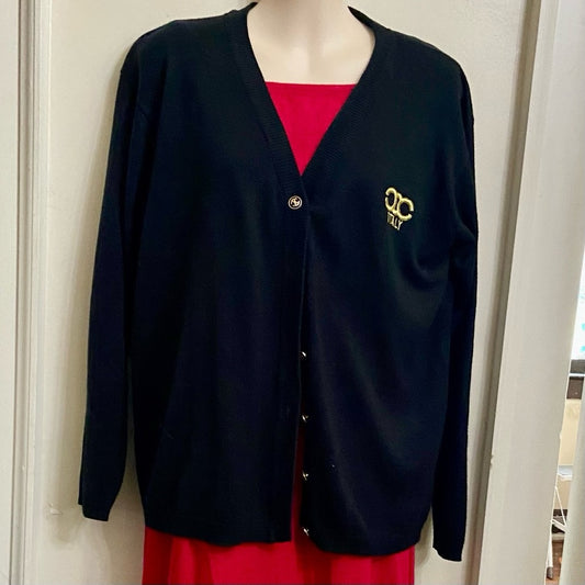MW Italy Black Sweater Cardigan (L-XL)