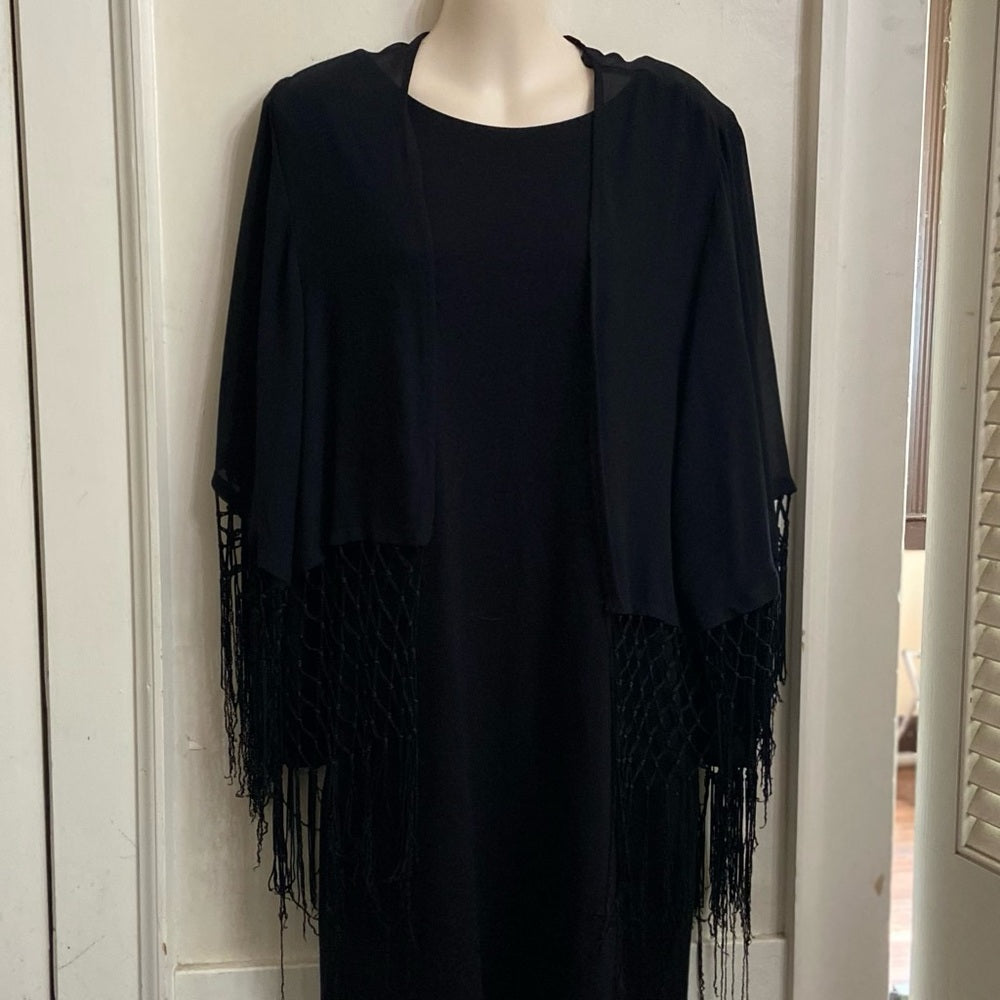 Black Sheer Shawl Cardigan (Free Size)