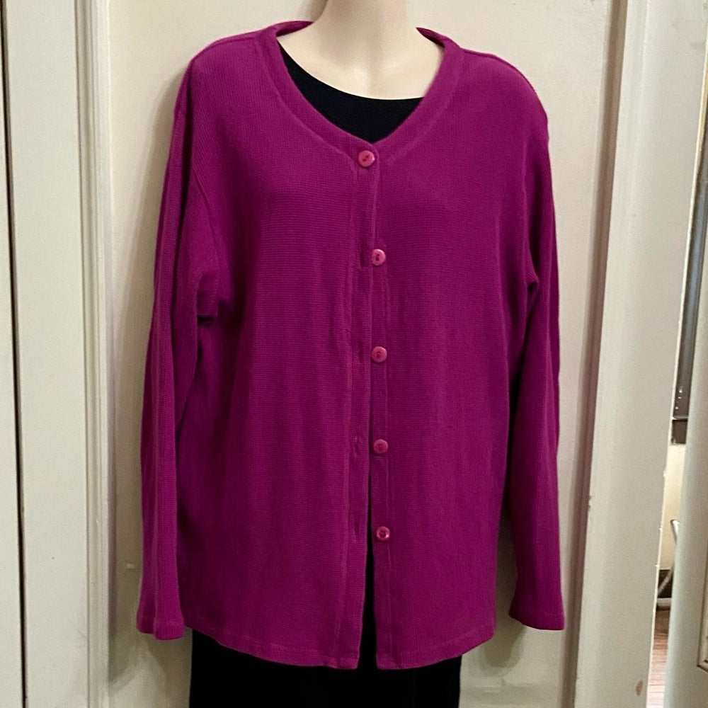 IB Diffusion Fuchsia Sweater Cardigan (S-L)