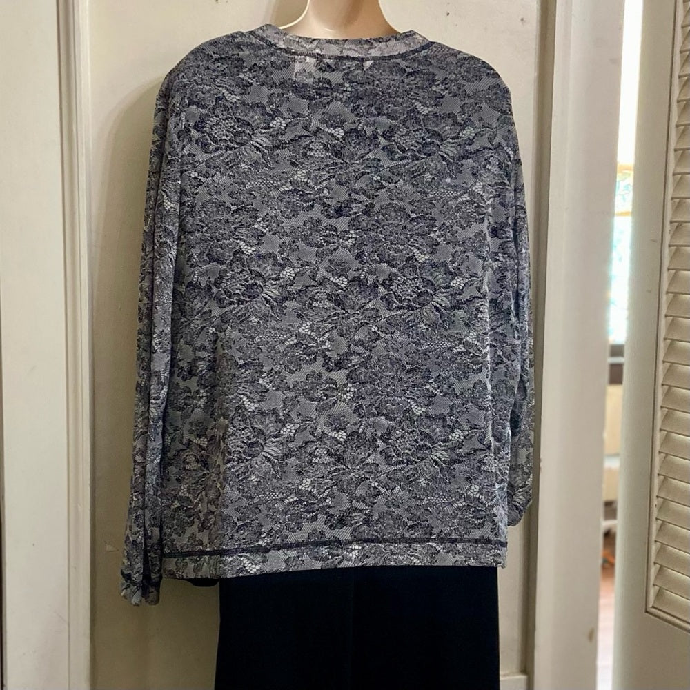 Laura Ashley Sheer Blouse -Cardigan (M-L)