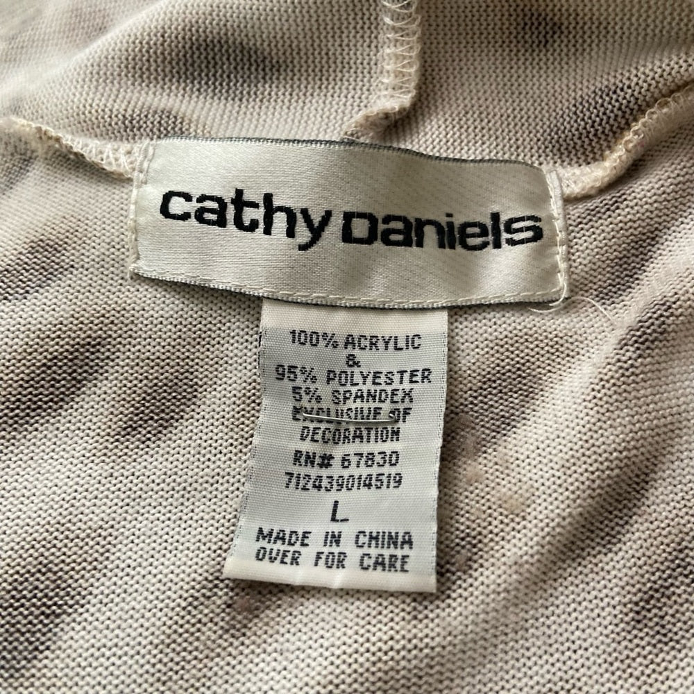 Cathy Daniel’s Brown Leopard Cardigan with Brown Top Inserts (L)
