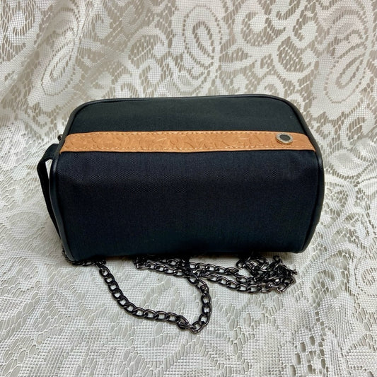 Bvlgari Black Canvas Pouch Crossbody 7in x 4in x 3.5in
