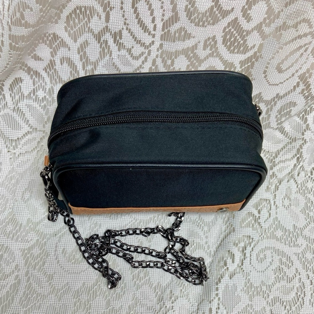 Bvlgari Black Canvas Pouch Crossbody 7in x 4in x 3.5in