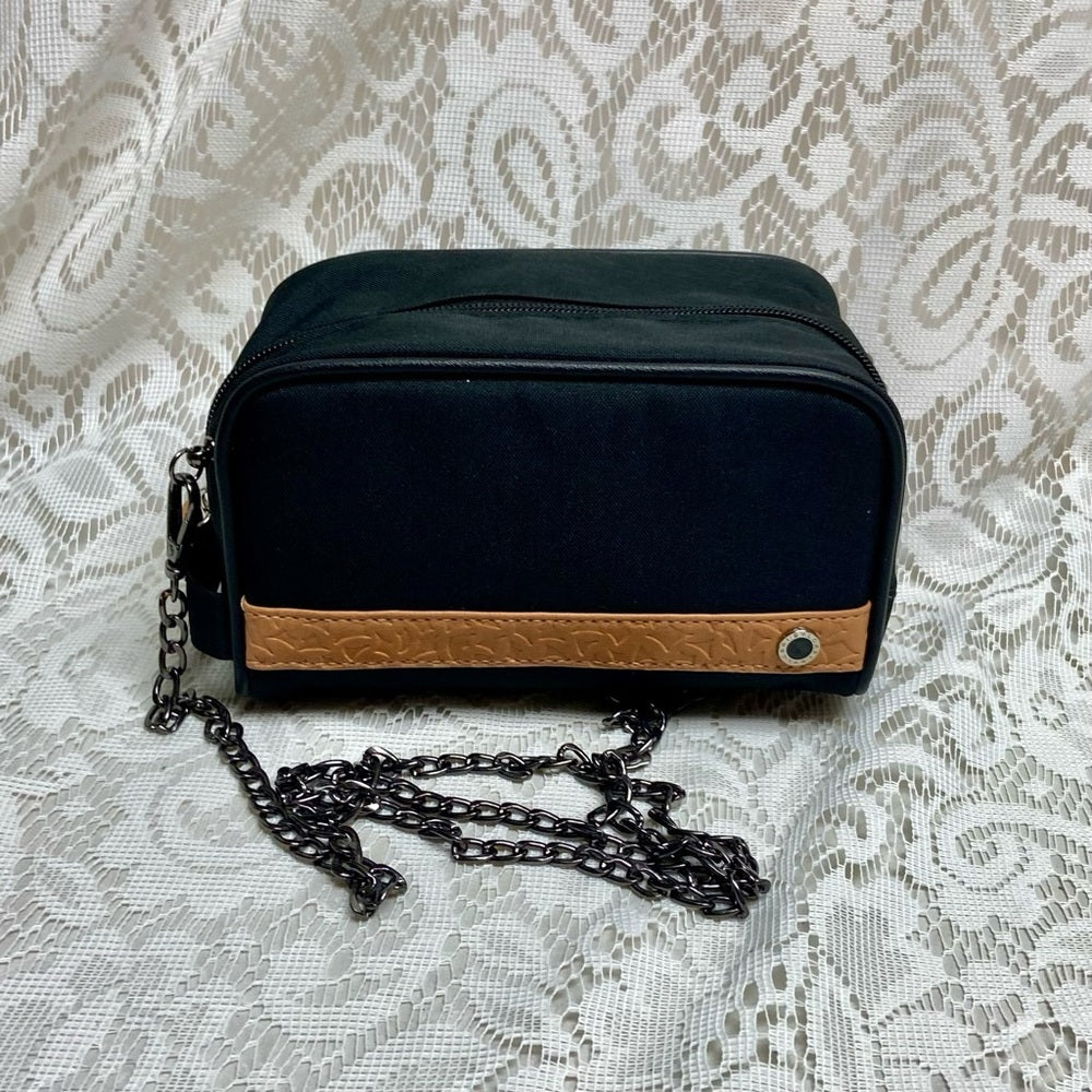 Bvlgari Black Canvas Pouch Crossbody 7in x 4in x 3.5in