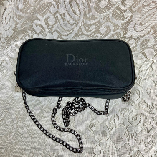 Dior Backstage, Black Canvas Novelty Pouch- Crossbody 9in x 4.5in x 2in