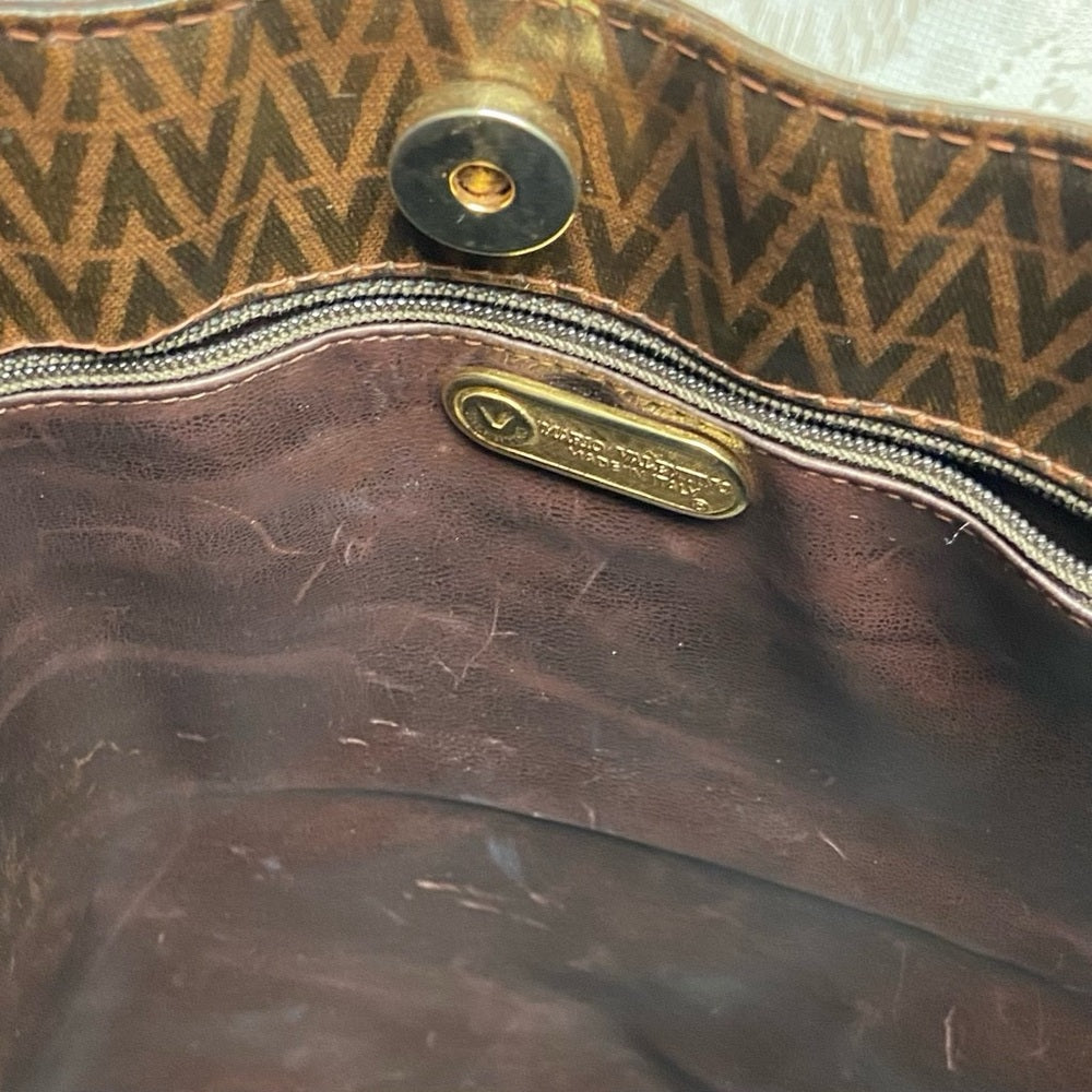Vintage, Mario Valentino Brown Large Tote 14inx14inx4in