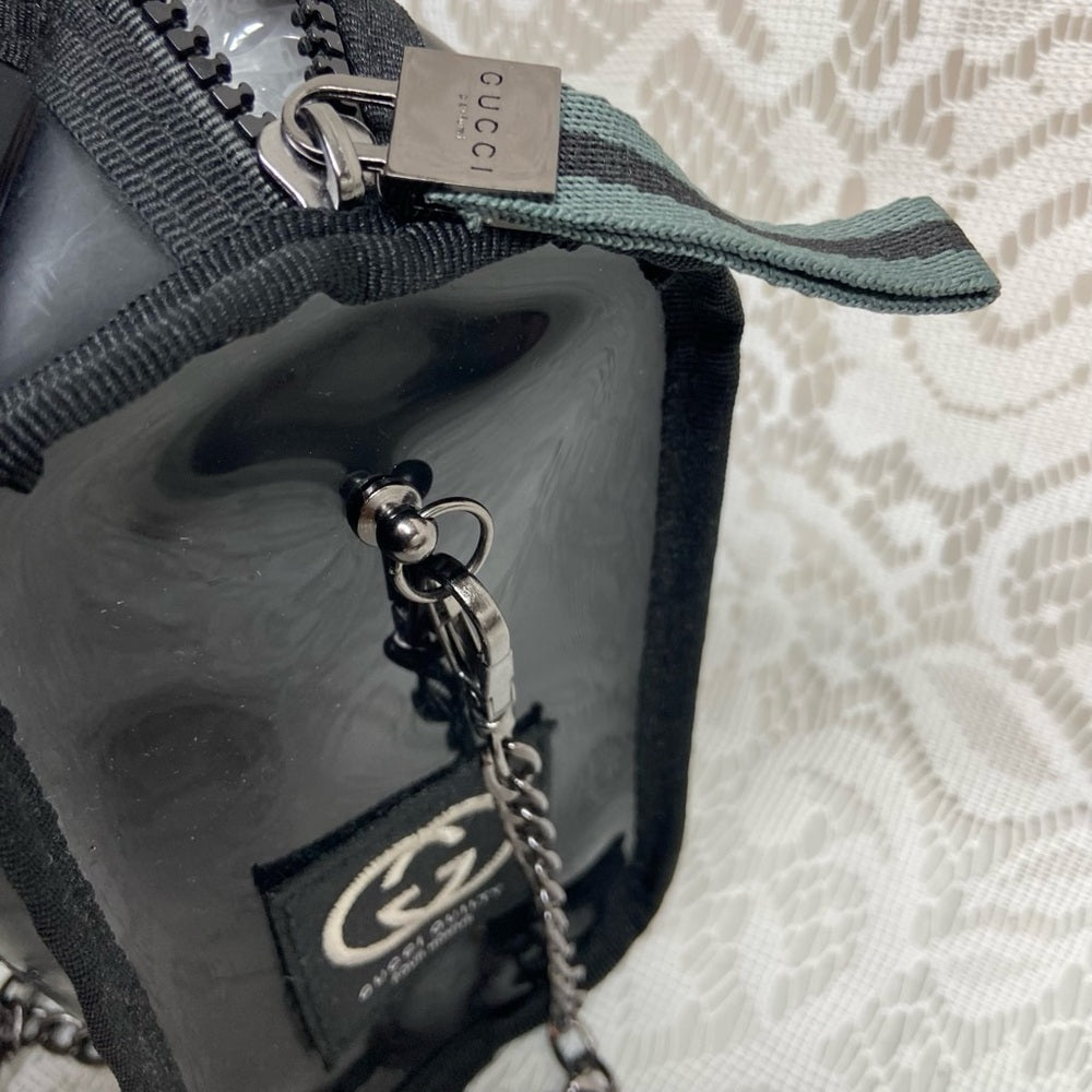Vintage, Gucci Guilty , Black Enamel Amenity Pouch- Crossbody Bag