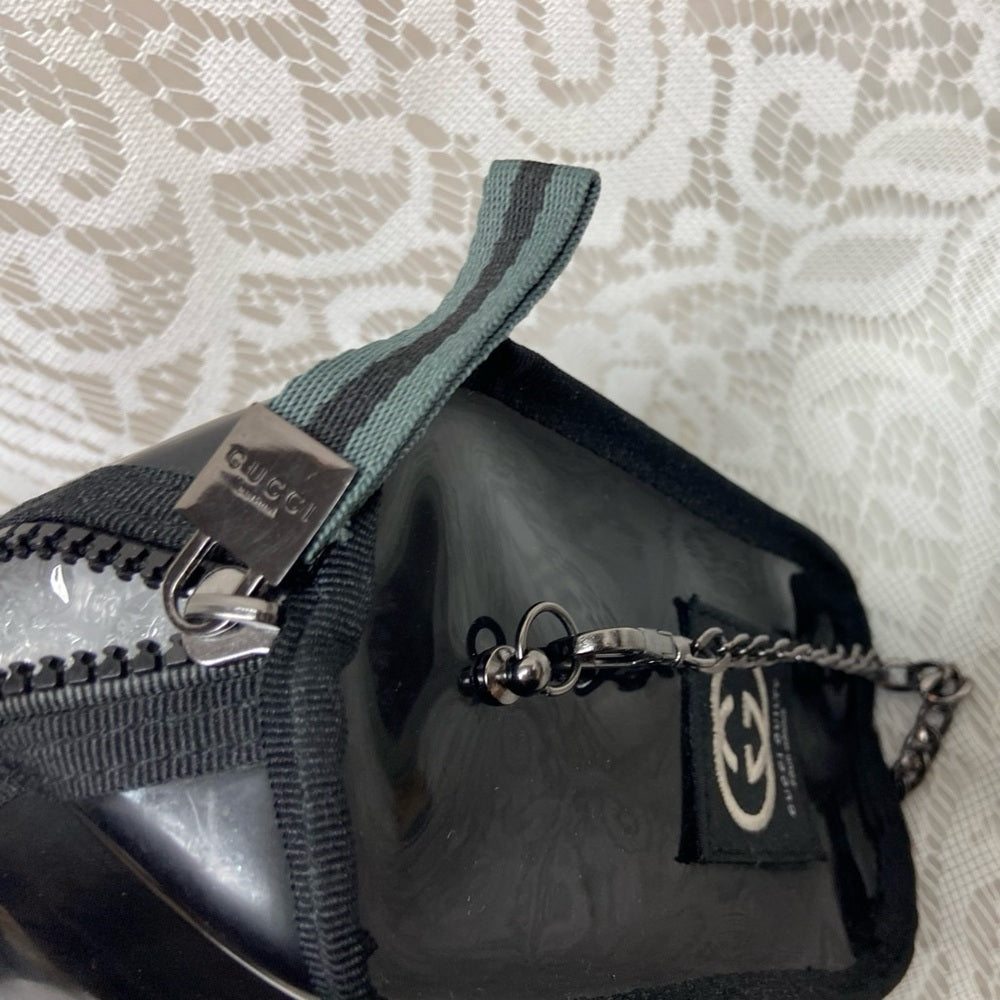 Vintage, Gucci Guilty , Black Enamel Amenity Pouch- Crossbody Bag