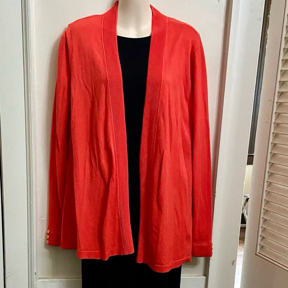 Charter Club Orange Sweater Cardigan (L)