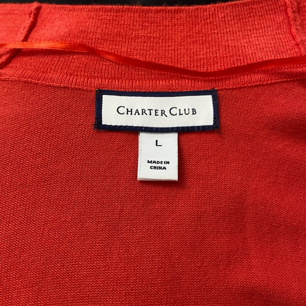 Charter Club Orange Sweater Cardigan (L)