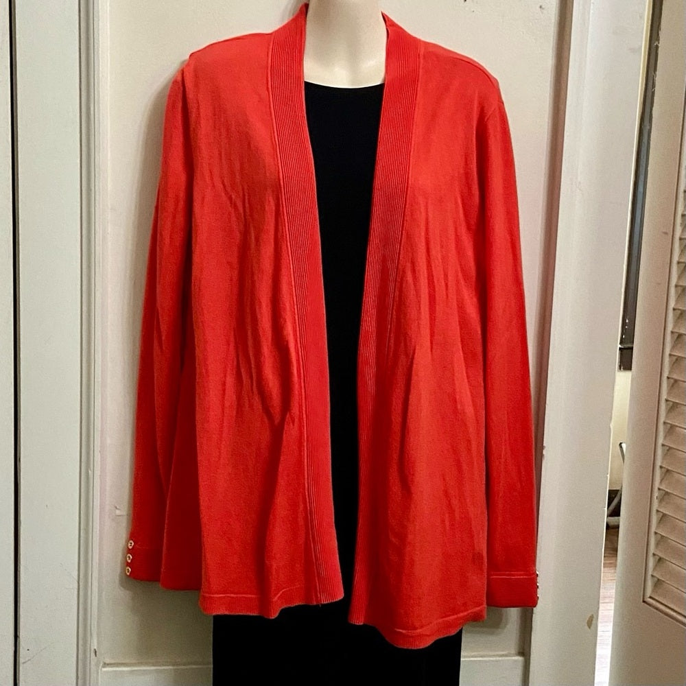 Charter Club Orange Sweater Cardigan (L)