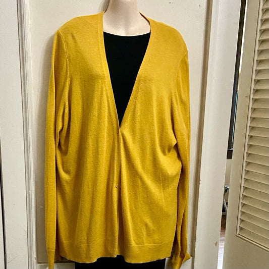 Old Navy Yellow Sweater Cardigan (XXL)