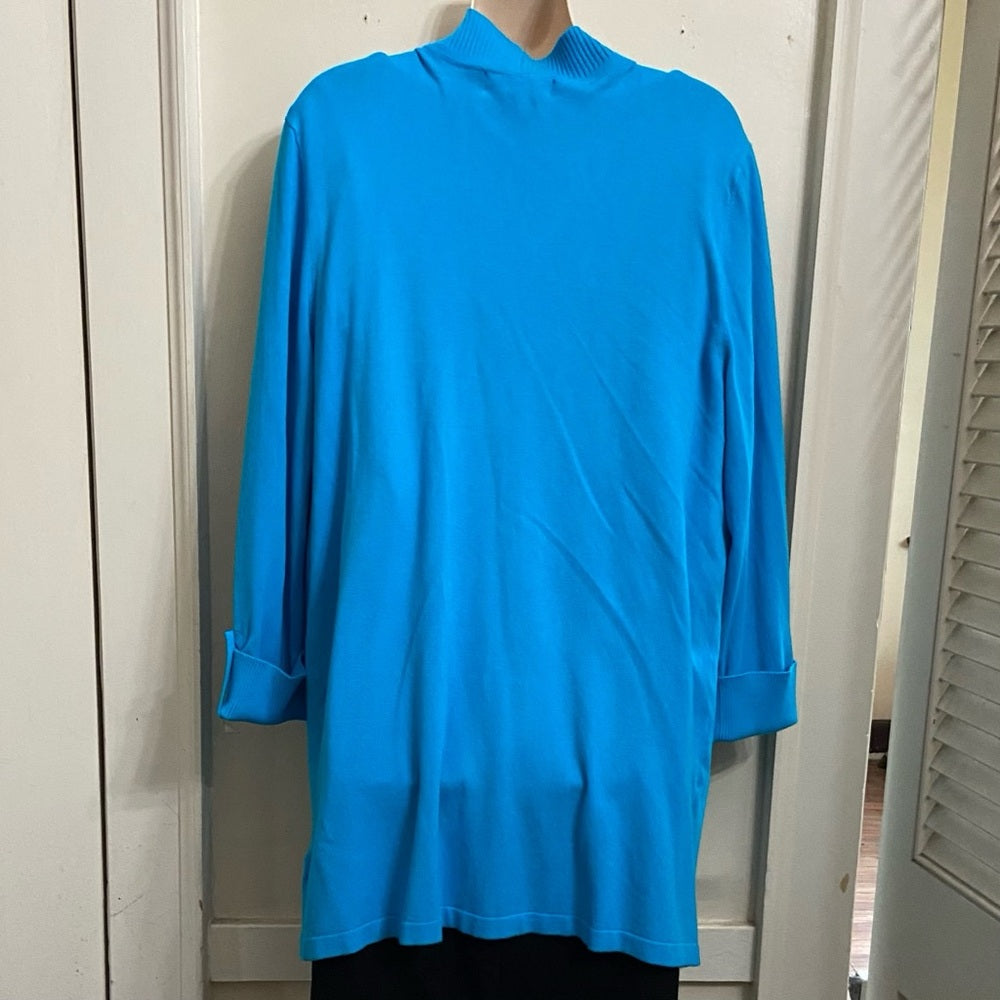 Laura Ashley Teal Blue Sweater Cardigan (L)