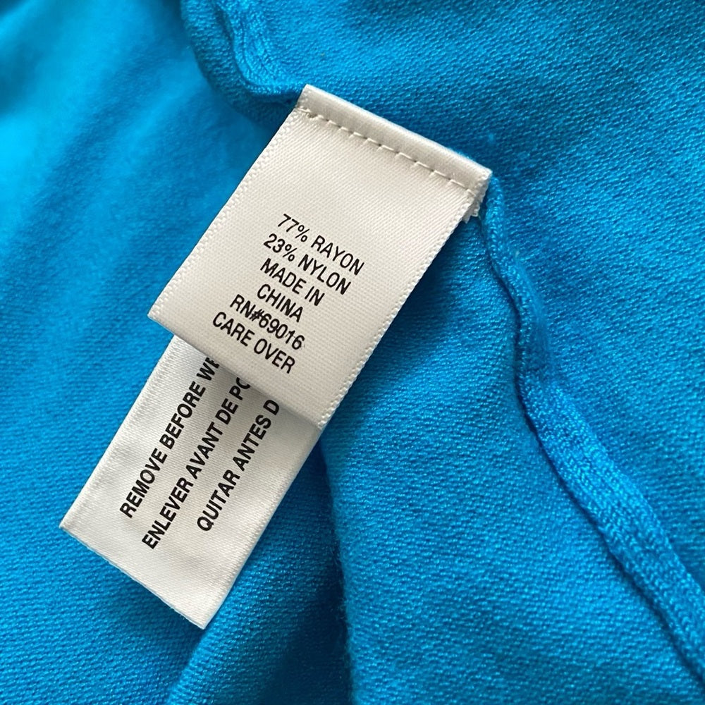 Laura Ashley Teal Blue Sweater Cardigan (L)