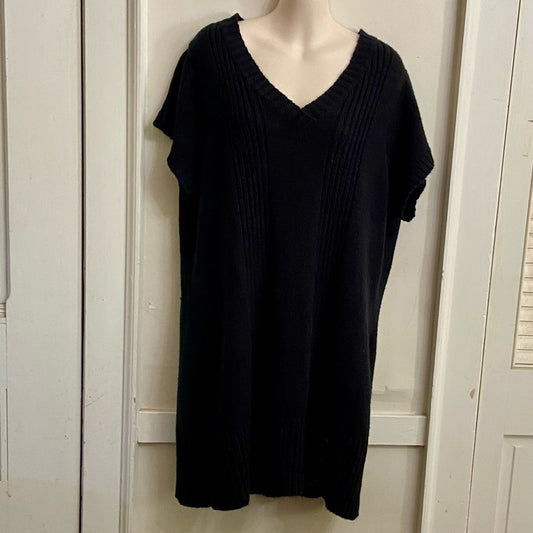 Dots Black Sweater Dress ( Size 2X)