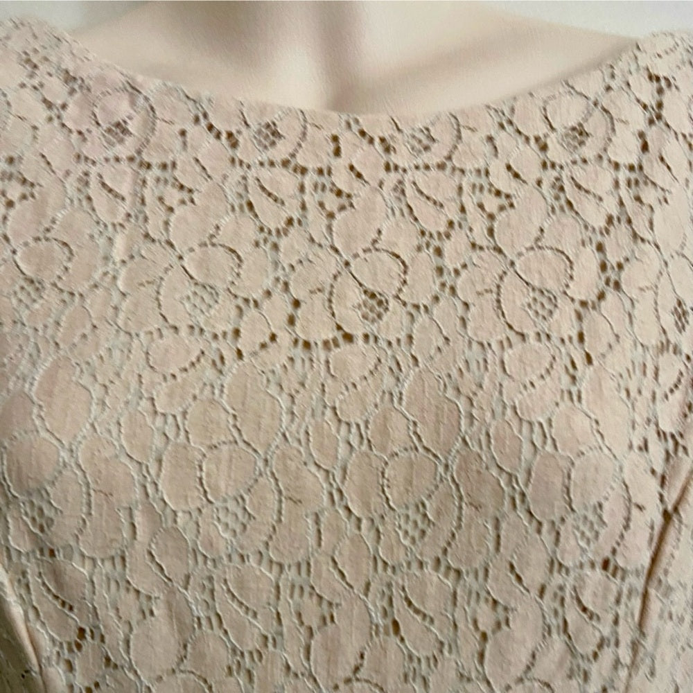 B. Darlin Beige Lace Lined Dress (Size 5-6)