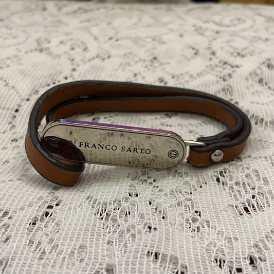 Franco Sarto Brown Leather  Handbag Charm-Key Chain