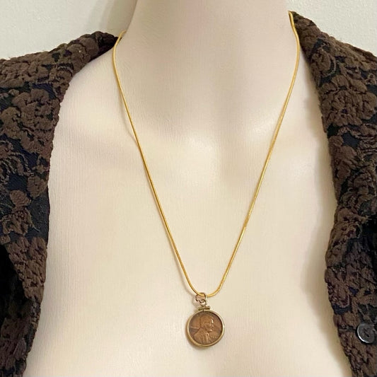 1937 Lincoln Penny Pendant Necklace