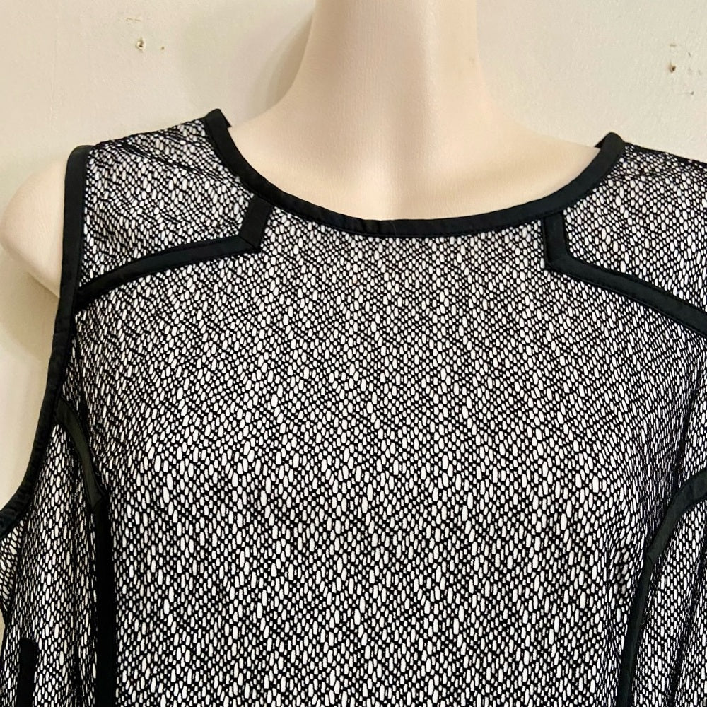 Banana Republic, Grayish Black Lined Dress Size 12