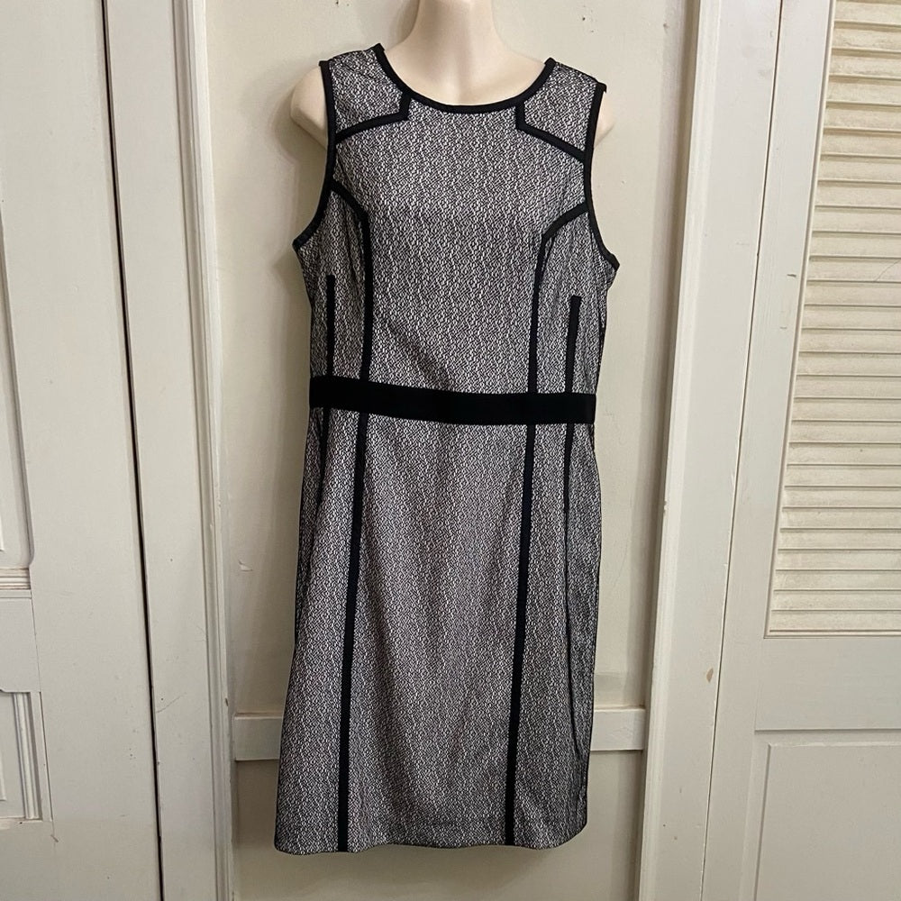 Banana Republic, Grayish Black Lined Dress Size 12