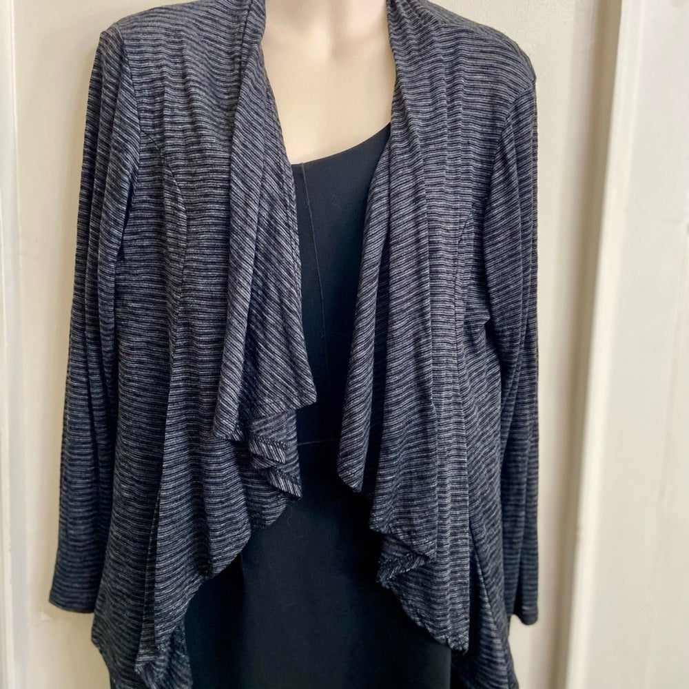 Le Cielo Gray Waterfall Blazer- Top with Lace 2XL