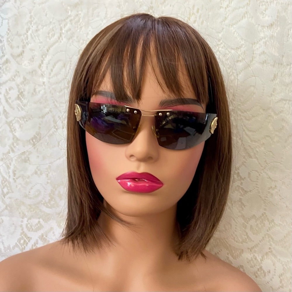 Celine, Triomphe, Wrap Around Brown Sunglasses SC003 COLS28Y Italy