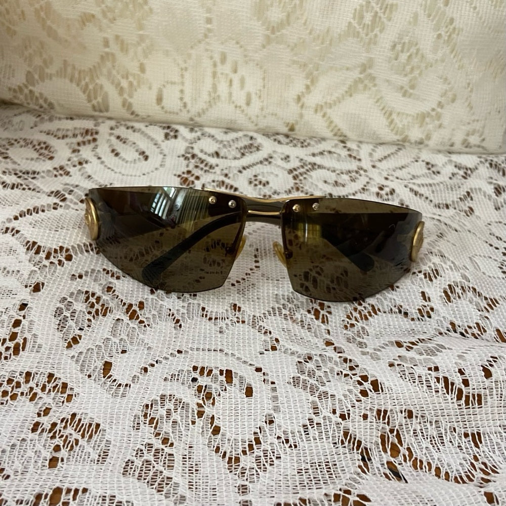 Celine, Triomphe, Wrap Around Brown Sunglasses SC003 COLS28Y Italy
