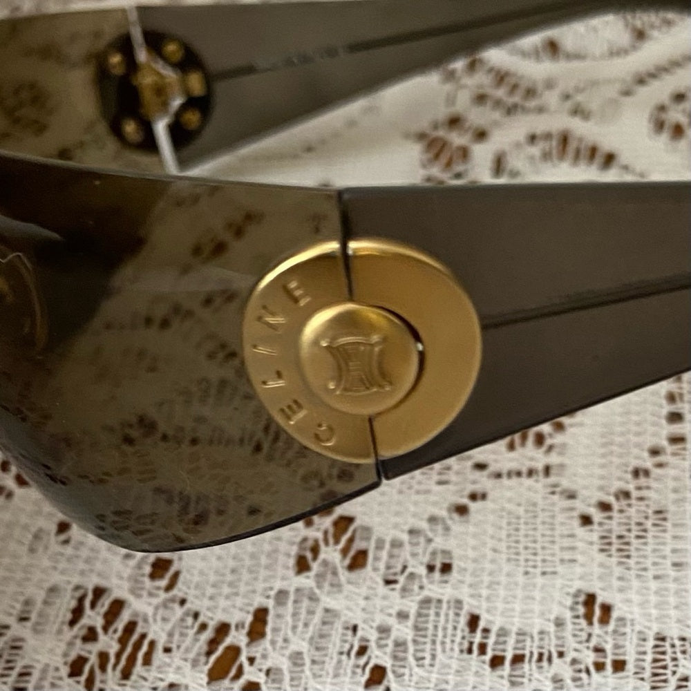 Celine, Triomphe, Wrap Around Brown Sunglasses SC003 COLS28Y Italy