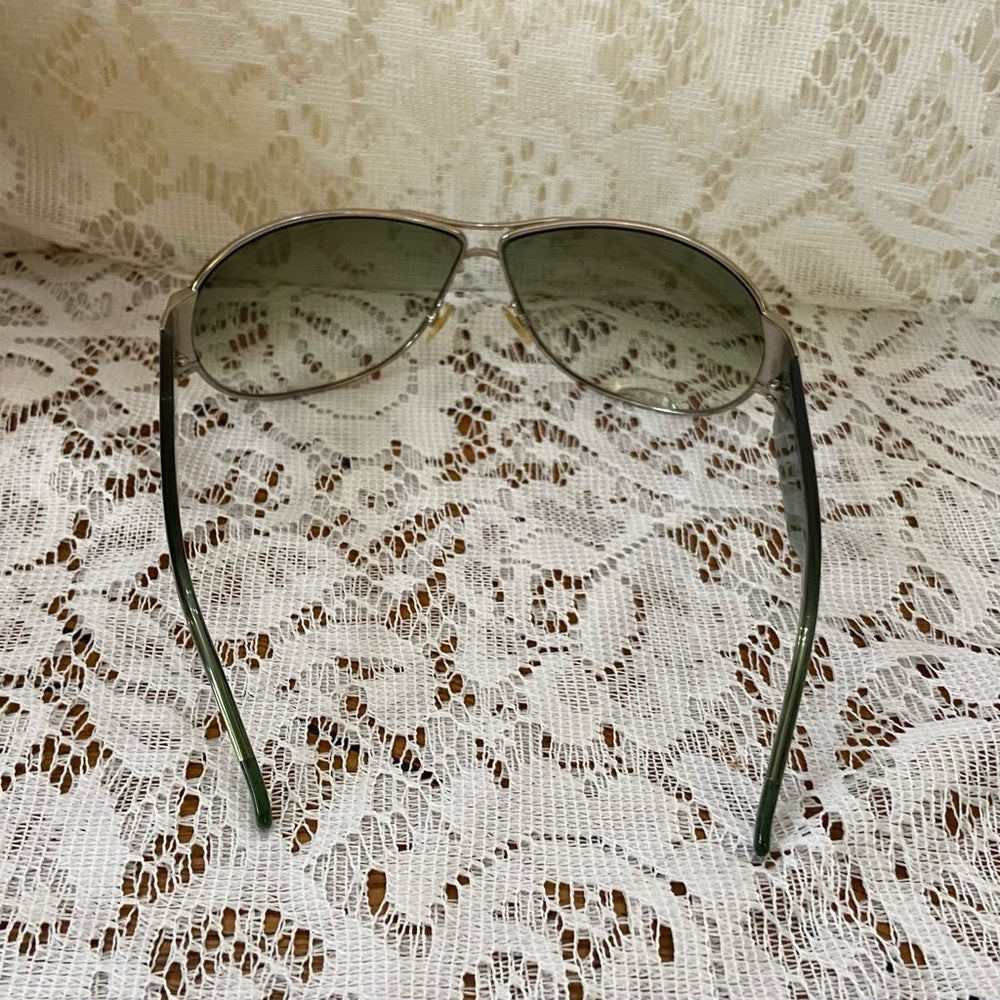 Saint Laurent, Italy Green Aviator Sunglasses