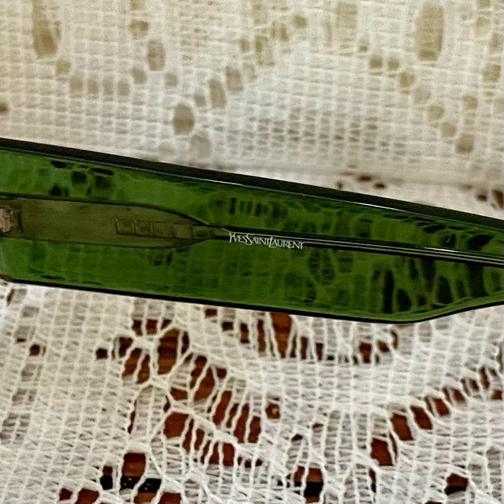 Saint Laurent, Italy Green Aviator Sunglasses